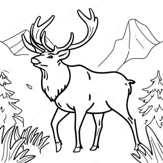 Elk Coloring Page 18565-15542