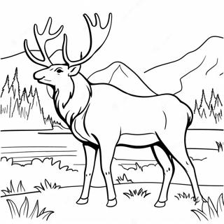 Elk Coloring Page 18565-15544