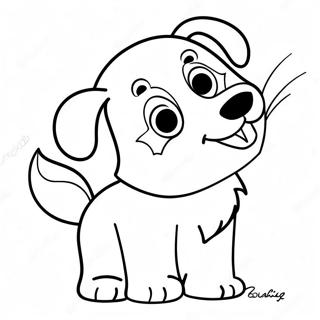 Playful Australian Shepherd Puppy Coloring Page 18576-15554