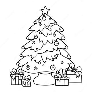 Festive Christmas Tree Coloring Page 18596-15569