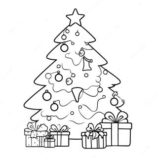 Festive Christmas Tree Coloring Page 18596-15570