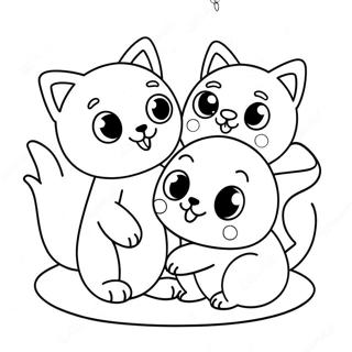 Cute Lol Pets Playing Together Coloring Page 18606-15579