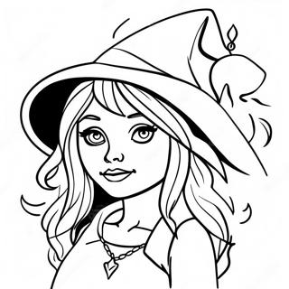 Witchy Coloring Page 1861-1531