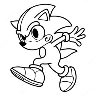 Sonic Silver Running Fast Coloring Page 18636-15601