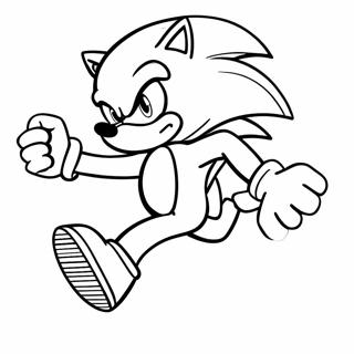 Sonic Silver Running Fast Coloring Page 18636-15603