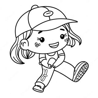 Cute Softball Coloring Page 18645-15608