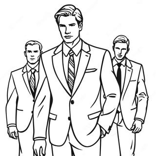 Stylish Men In Suits Coloring Page 18666-15625