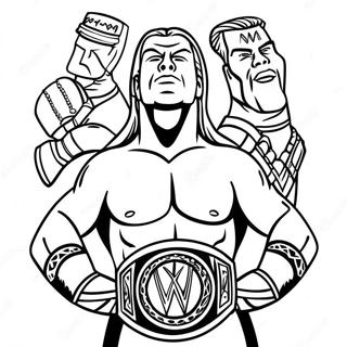 Wwe Championship Celebration Coloring Page 18686-15641