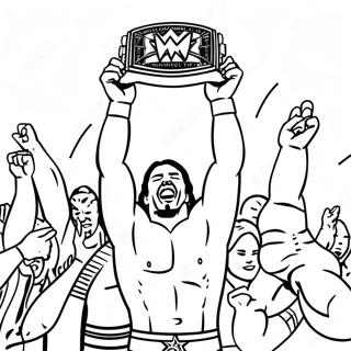 Wwe Championship Celebration Coloring Page 18686-15642