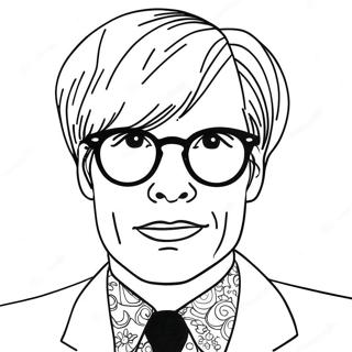 Andy Warhol Coloring Page 18705-15654