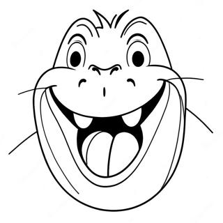 Funny Big Mouth Animal Coloring Page 18716-15665