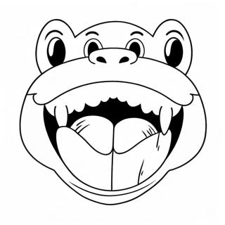 Funny Big Mouth Animal Coloring Page 18716-15667