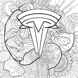 Tesla Logo Coloring Page 1871-1540