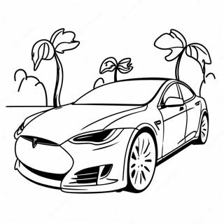 Tesla Model S In Motion Coloring Page 1872-1542