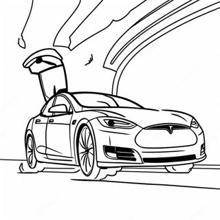 Tesla Model S In Motion Coloring Page 1872-1543