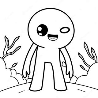 Cute Enderman With A Smile Coloring Page 18736-15681