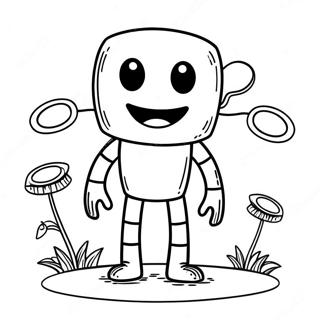 Cute Enderman With A Smile Coloring Page 18736-15682