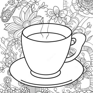 Tea Cup Coloring Pages