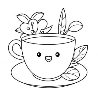 Tea Cup Coloring Pages