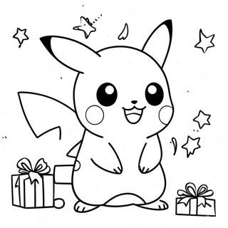 Pikachu Christmas Coloring Pages