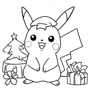 Pikachu Christmas Coloring Page 1881-1547