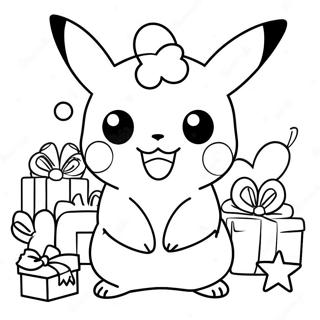 Pikachu Christmas Coloring Page 1881-1548