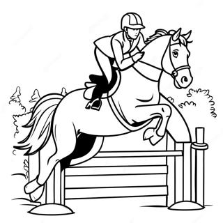 Show Jumping Horse Coloring Pages