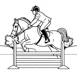 Show Jumping Horse Coloring Page 18828-15750