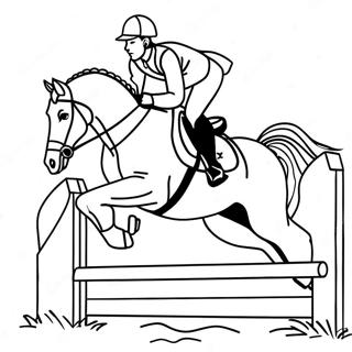 Show Jumping Horse Coloring Page 18828-15751