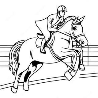 Show Jumping Horse Coloring Pages