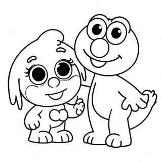 Elmo And Abby Coloring Page 18838-15758