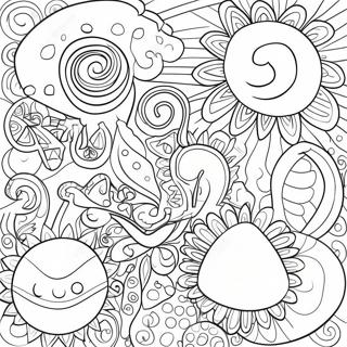 Colorful Groovy Shapes Coloring Page 18849-15769