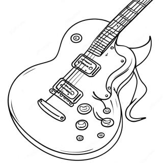 Rock And Roll Guitar Coloring Page 18858-15774