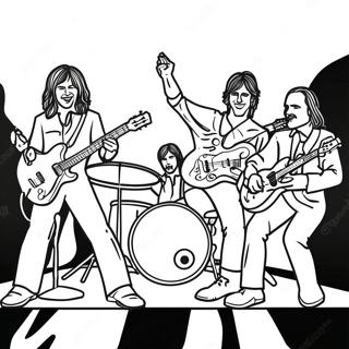 Rock And Roll Band On Stage Coloring Page 18859-15778