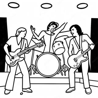 Rock And Roll Band On Stage Coloring Page 18859-15780