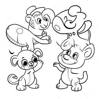 Word Party Characters Coloring Page 18869-15786