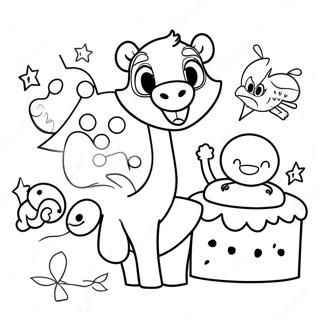 Word Party Characters Coloring Page 18869-15788