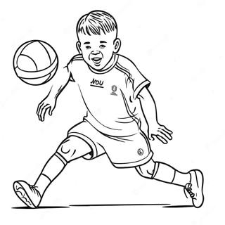 Jude Bellingham Dribbling Coloring Page 18899-15810