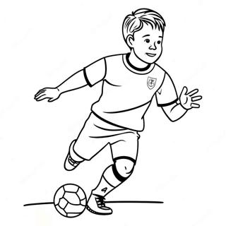 Jude Bellingham Dribbling Coloring Page 18899-15811