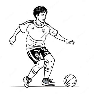 Jude Bellingham Dribbling Coloring Page 18899-15812