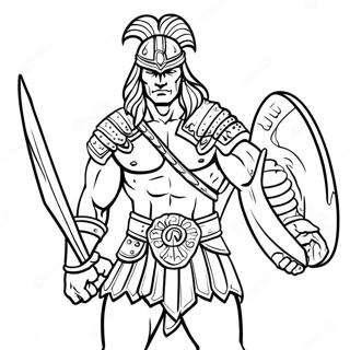 Fierce Warrior Coloring Page 18909-15819