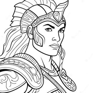 Fierce Warrior Coloring Page 18909-15820