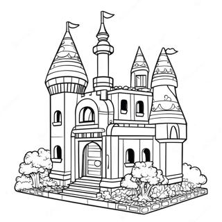 Sparkling Lego Princess Castle Coloring Page 18929-15835