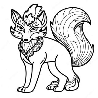 Nine Tailed Fox Coloring Page 18968-15863