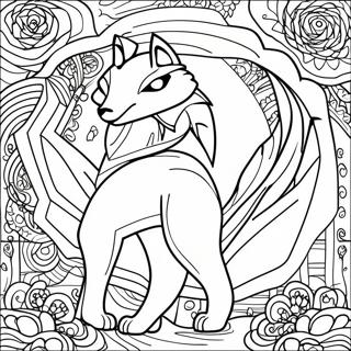 Nine Tailed Fox Coloring Page 18968-15864