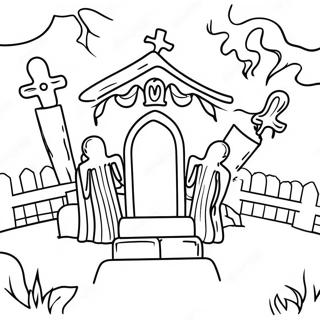 Haunted Graveyard Coloring Page 18989-15882