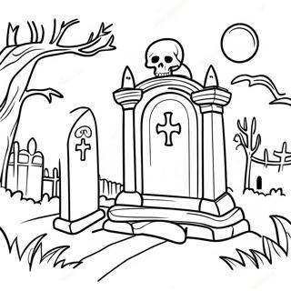 Haunted Graveyard Coloring Page 18989-15884