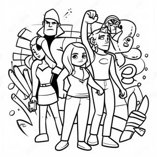 Total Drama Coloring Page 19018-15903