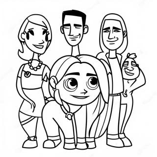 Total Drama Characters Coloring Page 19019-15907