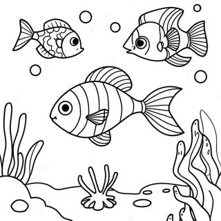 Colorful Underwater Scene Coloring Page 1902-1565